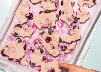 Creamy Cherry Float Frozen Yogurt Bark