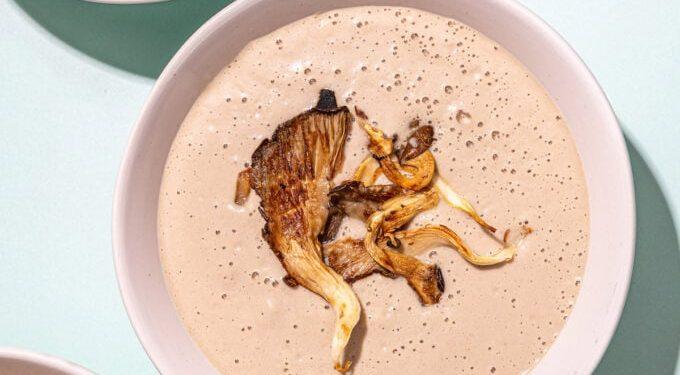 Cozy Vegan Mushroom Soup with Cashew Cream