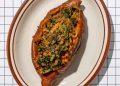 Sweet + Spicy Lentil Stuffed Sweet Potatoes